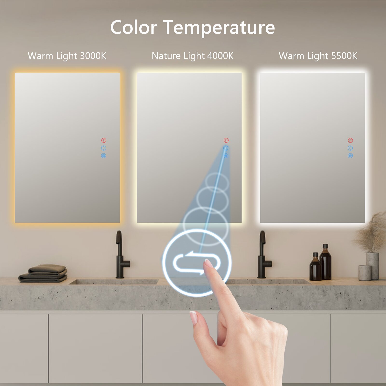 Bronson Rectangle LED Wall Mirror