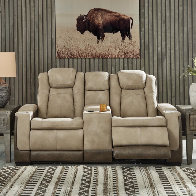 Next-Gen DuraPella Dual Power Reclining Loveseat with Console