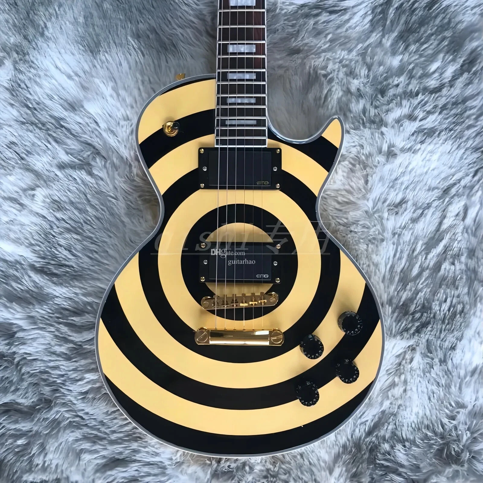Best Zakk Wylde Bullseye Cream & Black Electric Guitar
