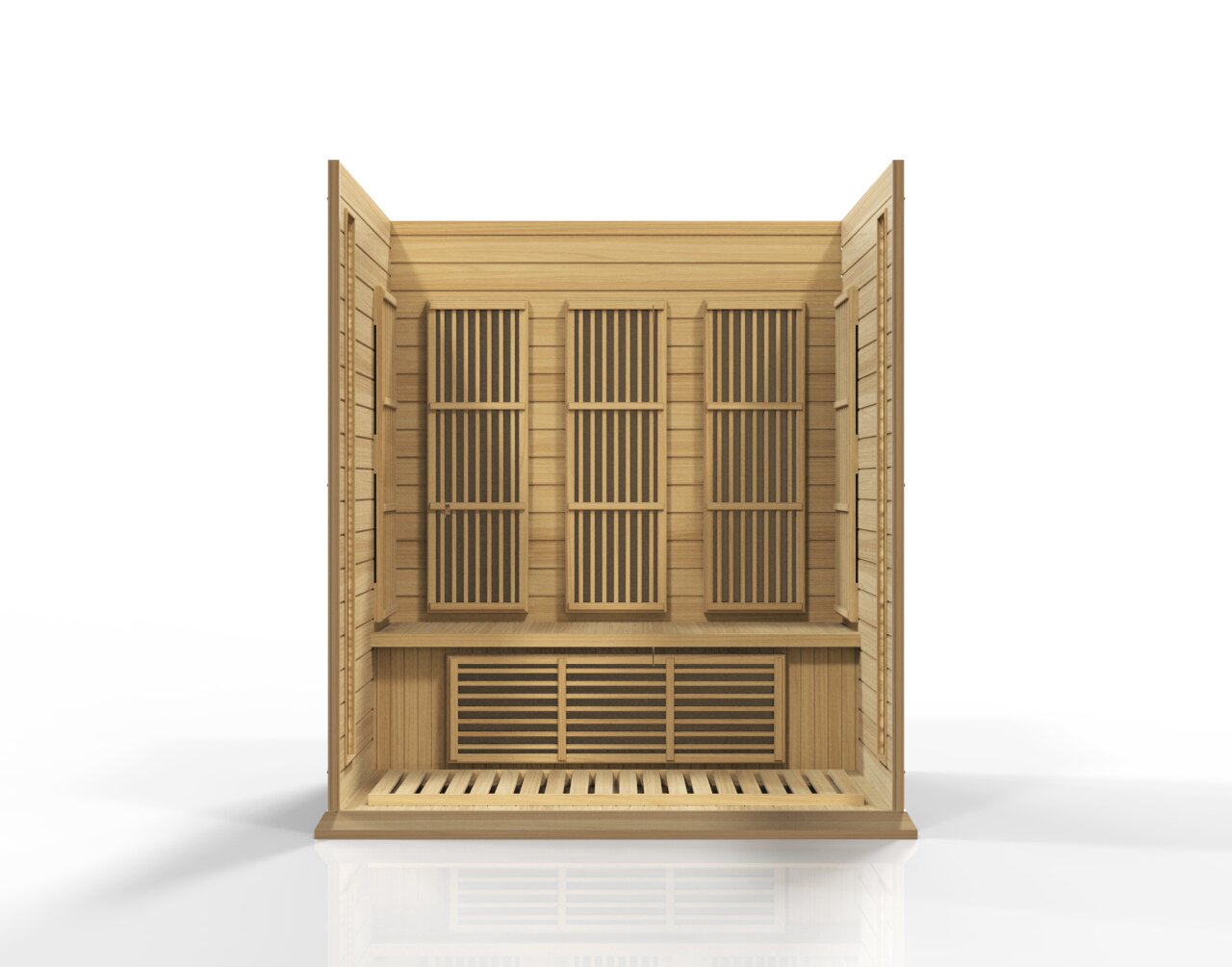 Dynamic Infrared 3 - Person Indoor FAR Infrared Sauna in Hemlock