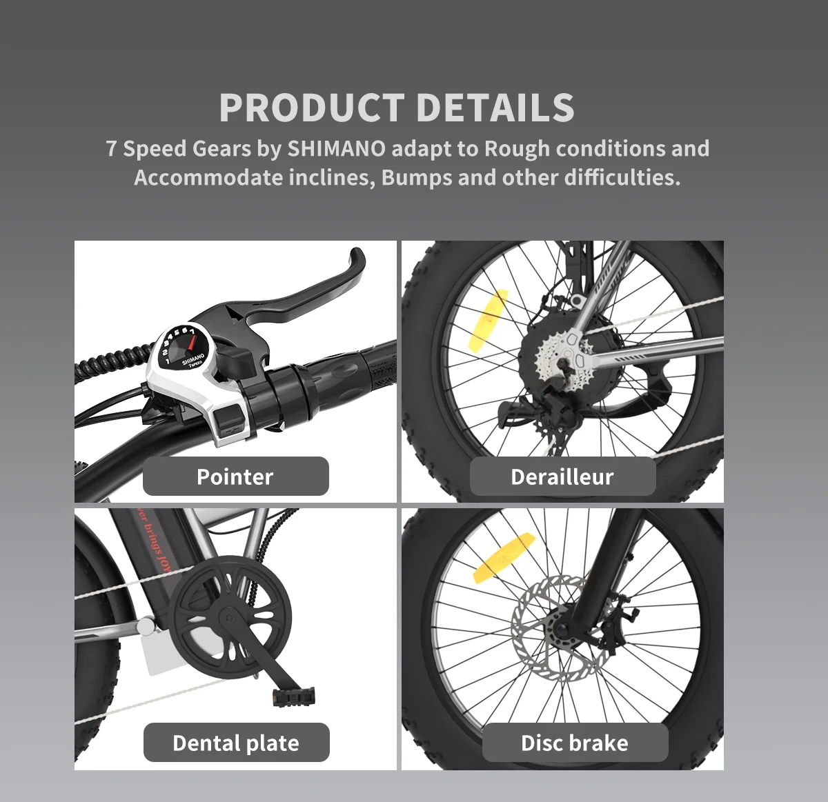 Aostirmotor 20in Folding Fat Tire Electric Bike, 750W, 48V 12.5Ah