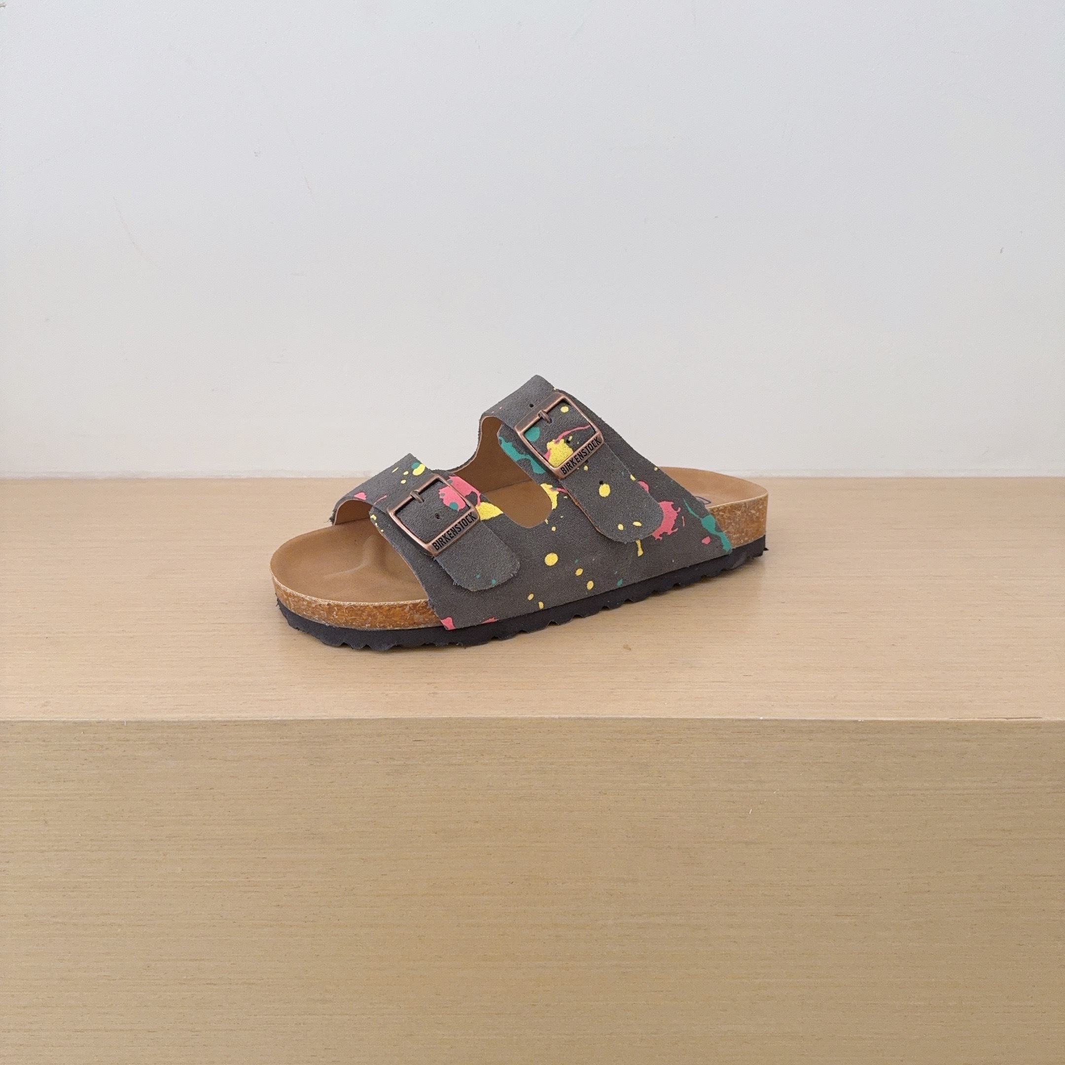 Splatter Graffiti Birken-Style Two-Strap Sandals