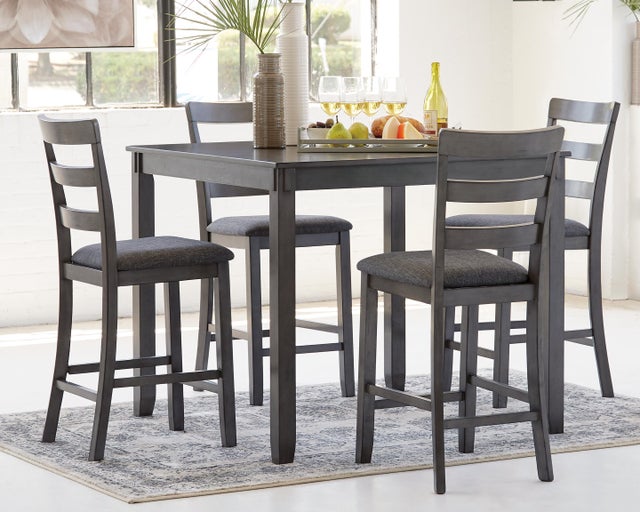 Bridson Counter Height Dining Table and 4 Bar Stools