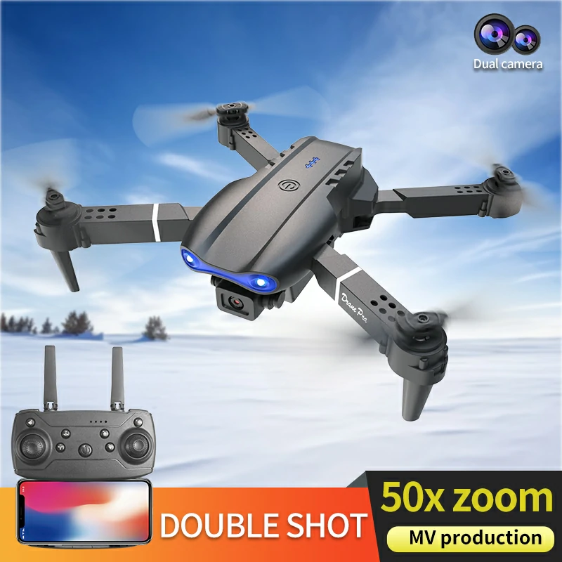 E99 Pro Dual Camera 4K GPS Drone | Foldable Smart Quadcopter with Obstacle Avoidance & 30-Min Flight Time