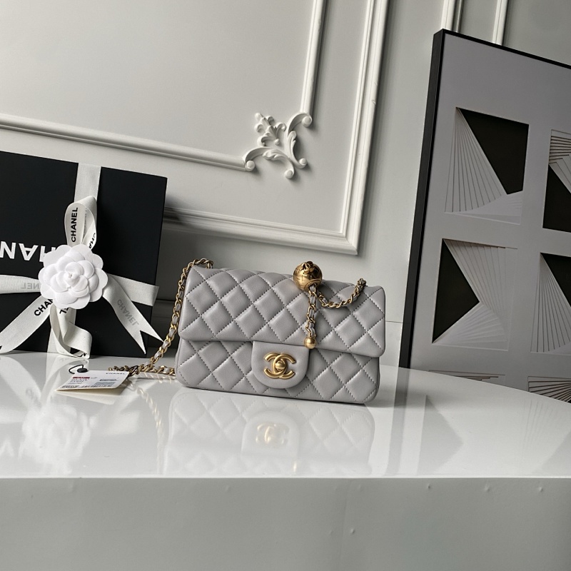 Chanel AS1787 Silver Mini CF Bag