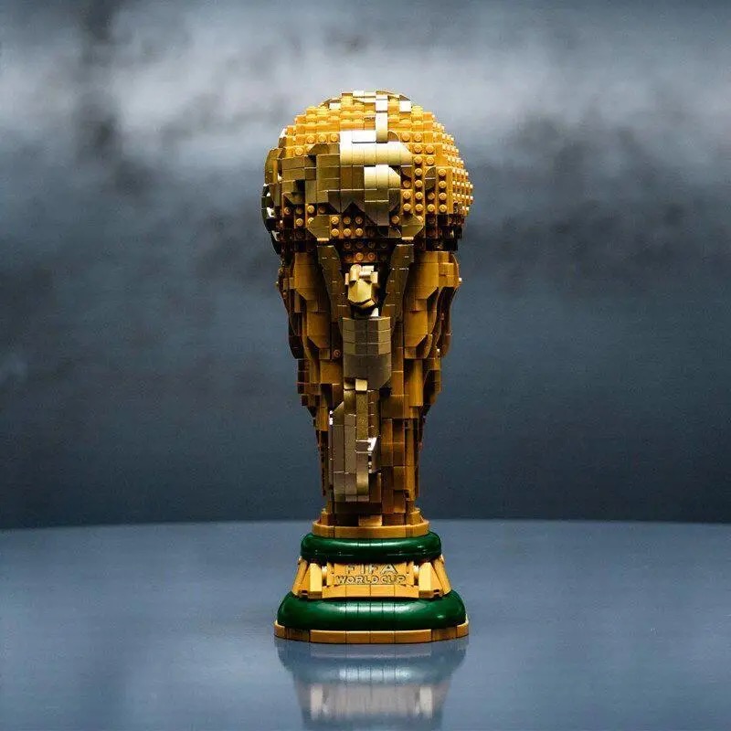World Cup trophy building blocks
