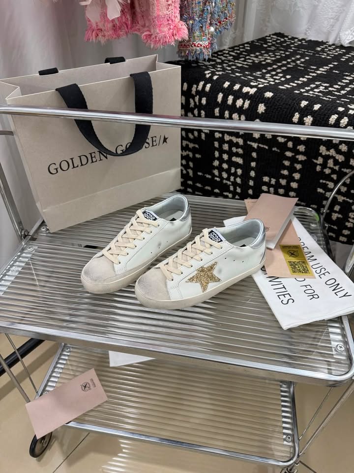 Golden Goose Super-Star White Leather Sneakers