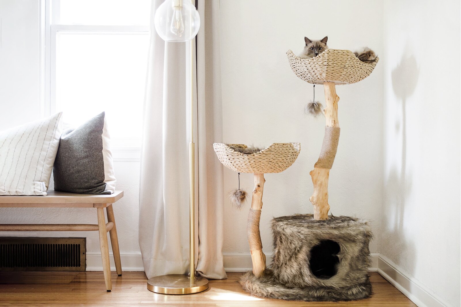 46" Seeman Double Branch Cento Cat Tree