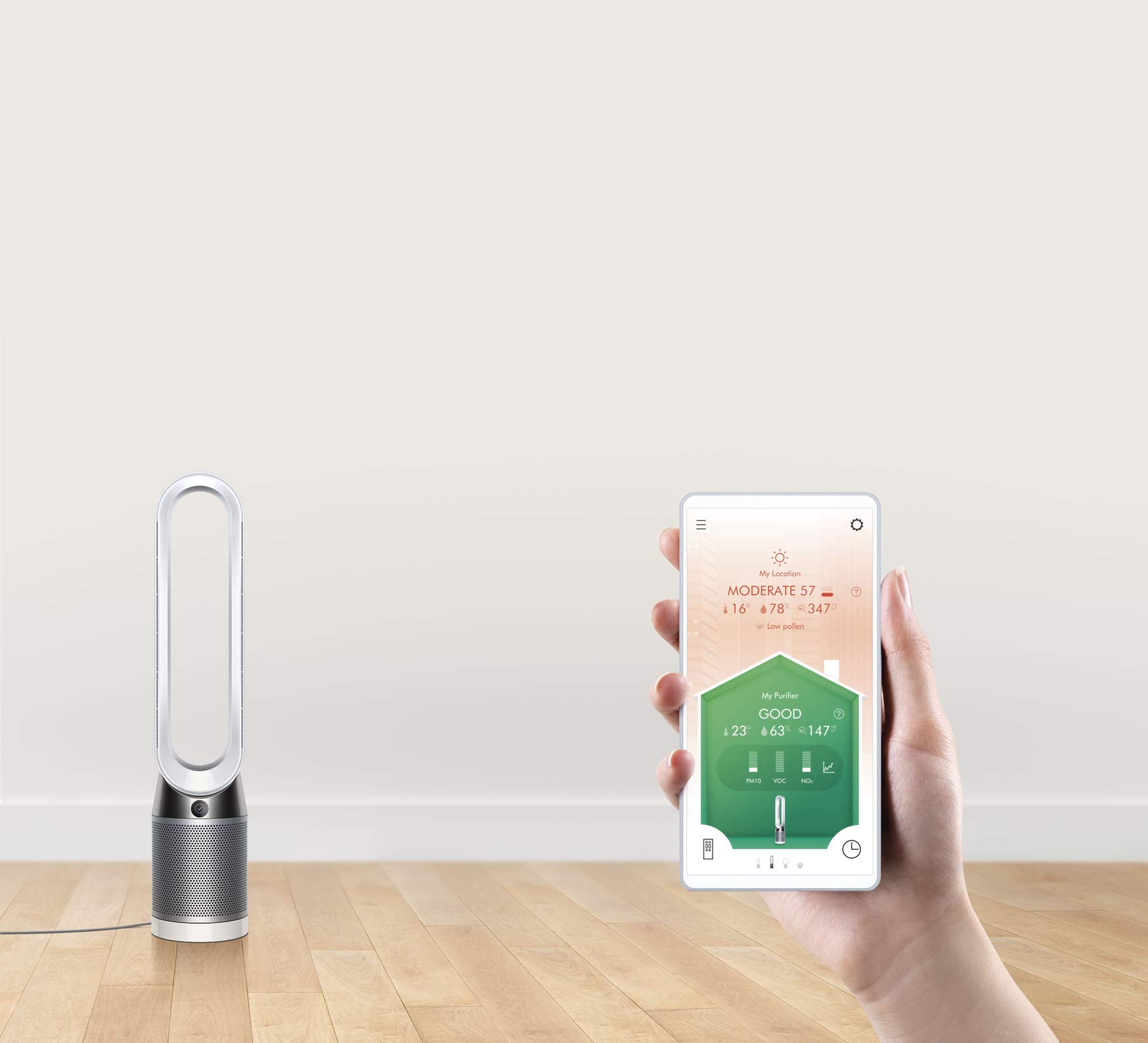 Air Purifier & Tower Fan, WiFi-Enabled