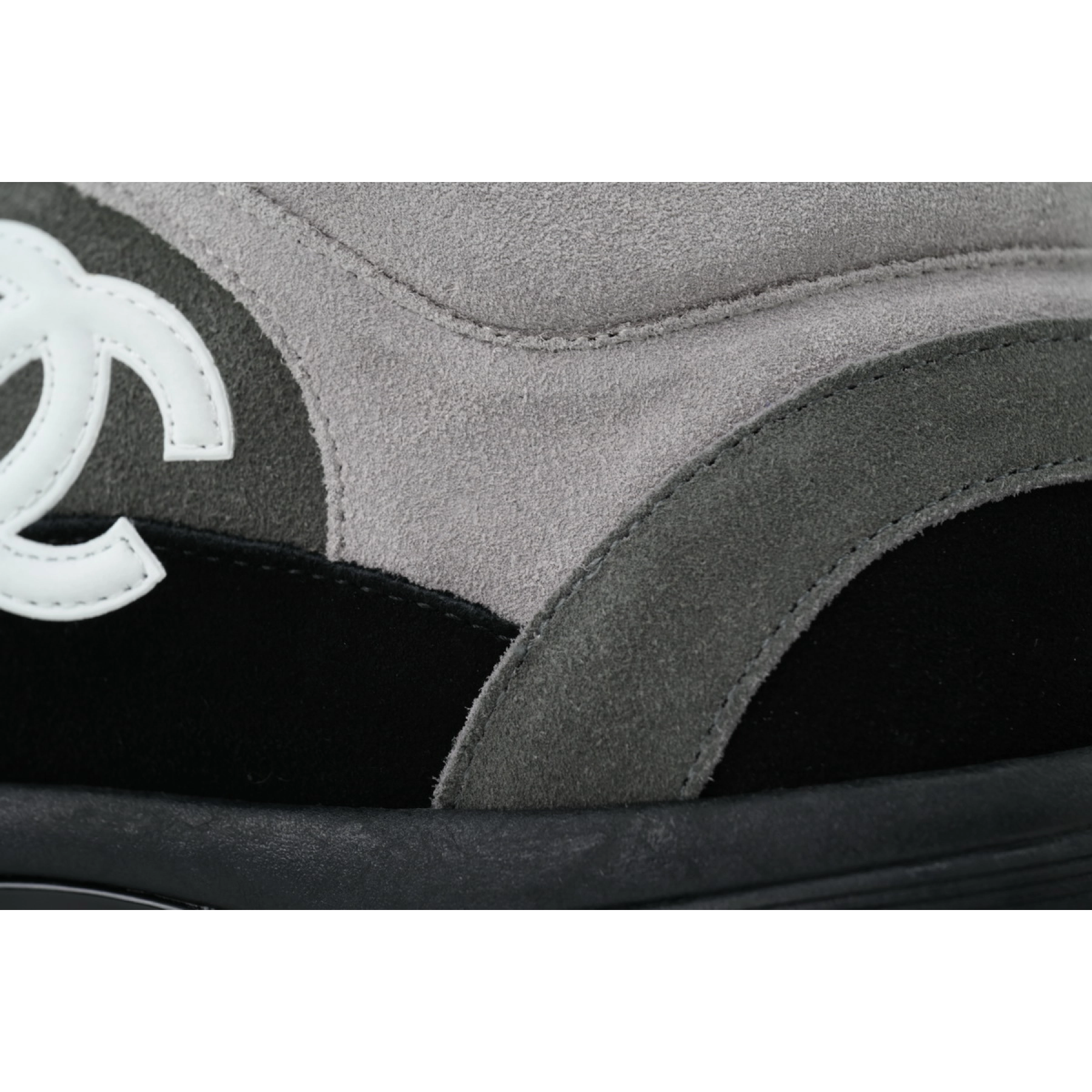 Chanel CC Logo Sneaker Black Grey