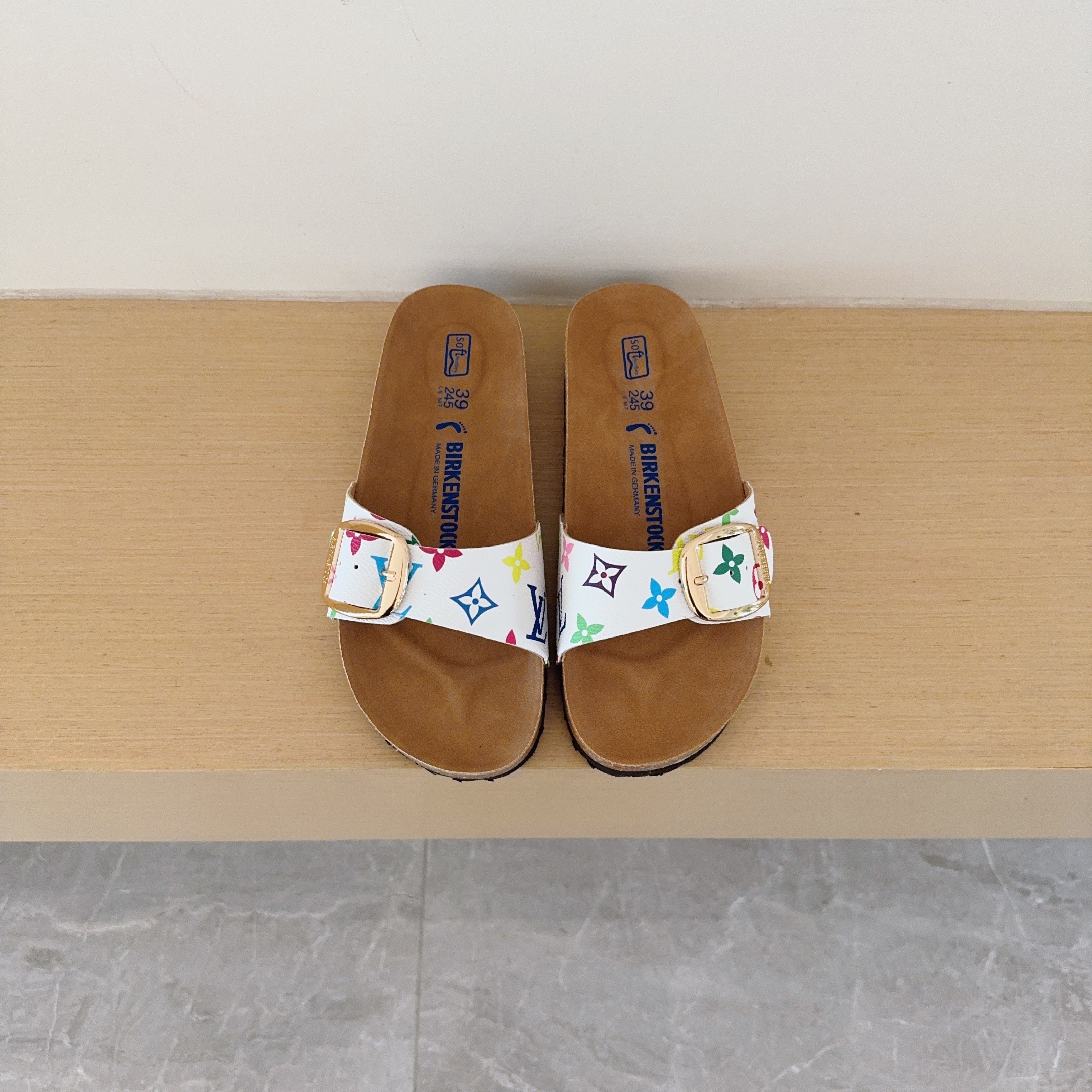Birken-Style Big-Buckle Sandals
