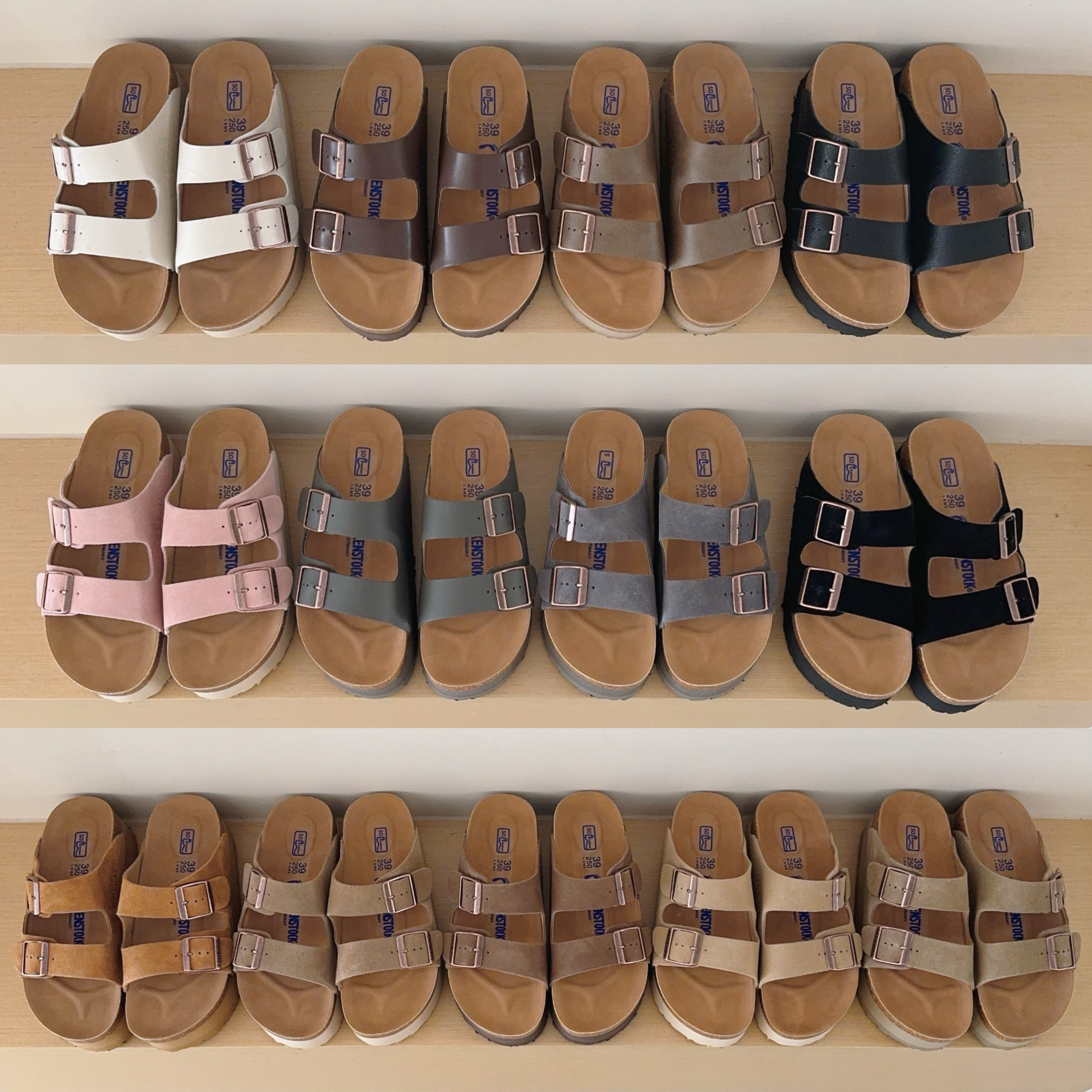 Platform 6 Cm Birken-Style Two-Strap Sandals