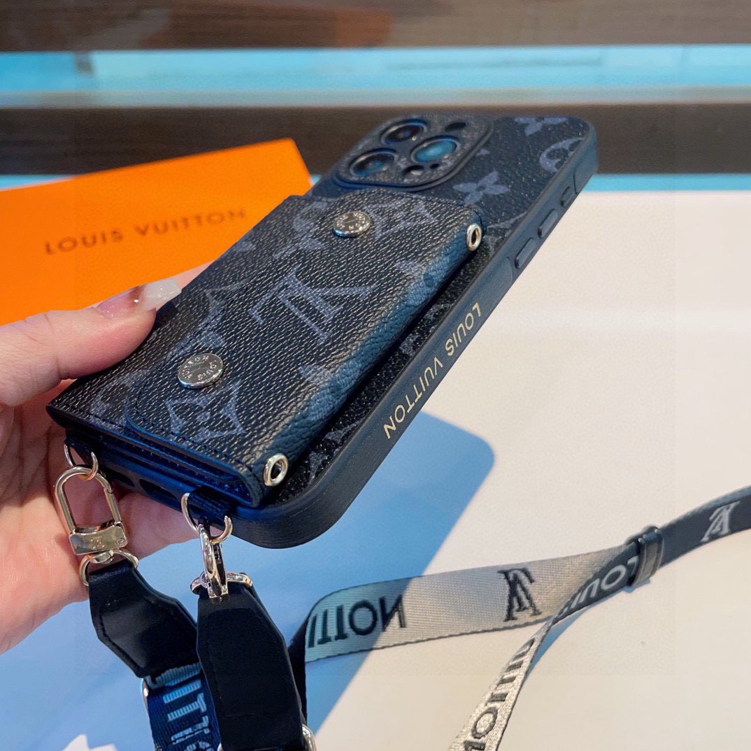 LV Classic Monogram Crossbody Card Holder Phone Case
