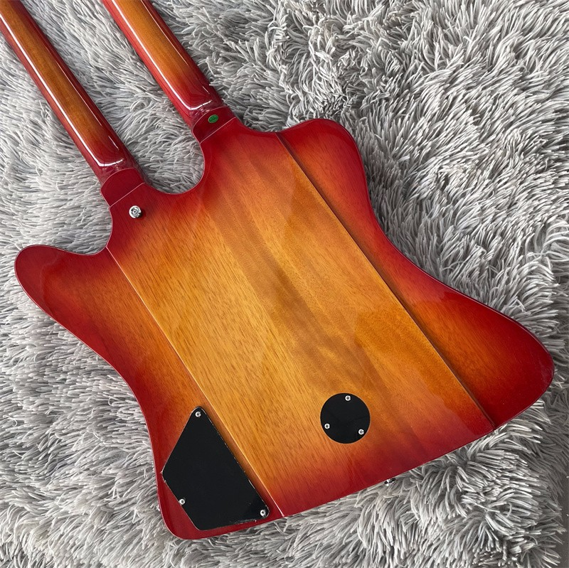 12+6 String Cherry Sunburst Double Necks Electric Guitar Solid Body Hardware