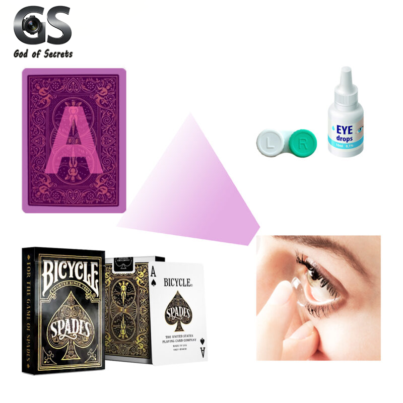 Bicycle Marked Deck Playing Cards Spade King for Marked Cards Contact Lenses
