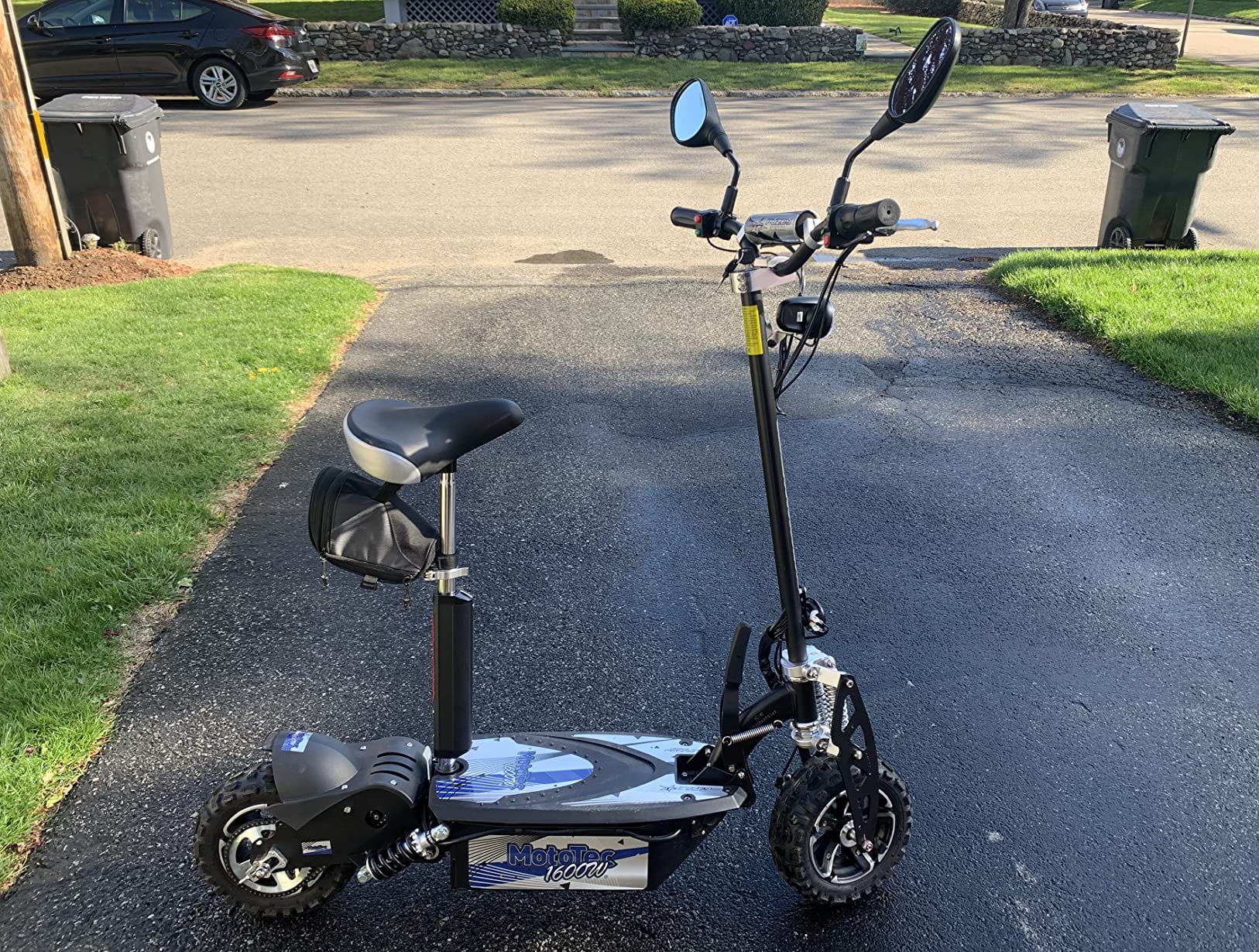 UberScoot 1600w 48v Electric Scooter, Black