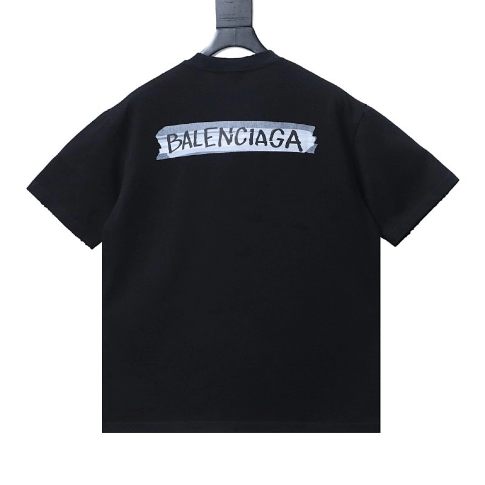 Balenciaga Masking Tape LogoT-shirt White/Black - ogsneaker