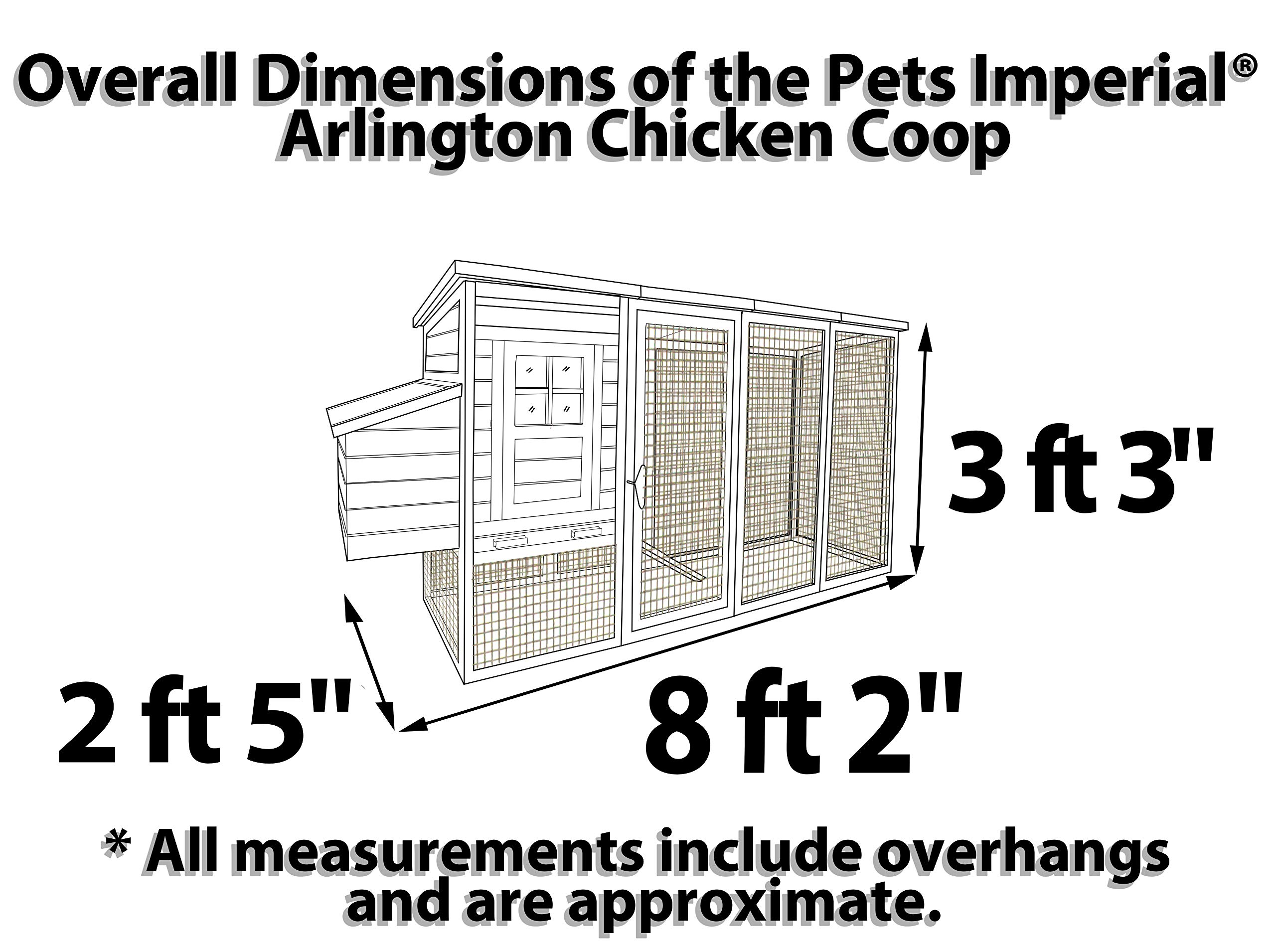 Arlington Chicken Coop with Extra Long Run 8ft2.5m & Ashpalt Roof