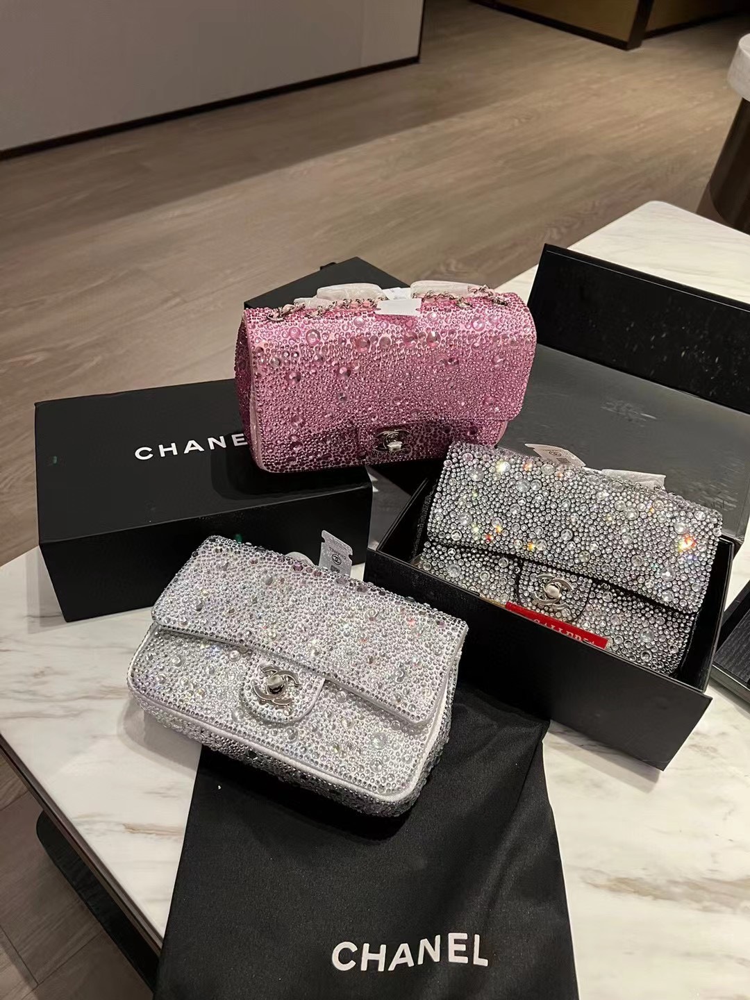Chanel CF full diamond bag