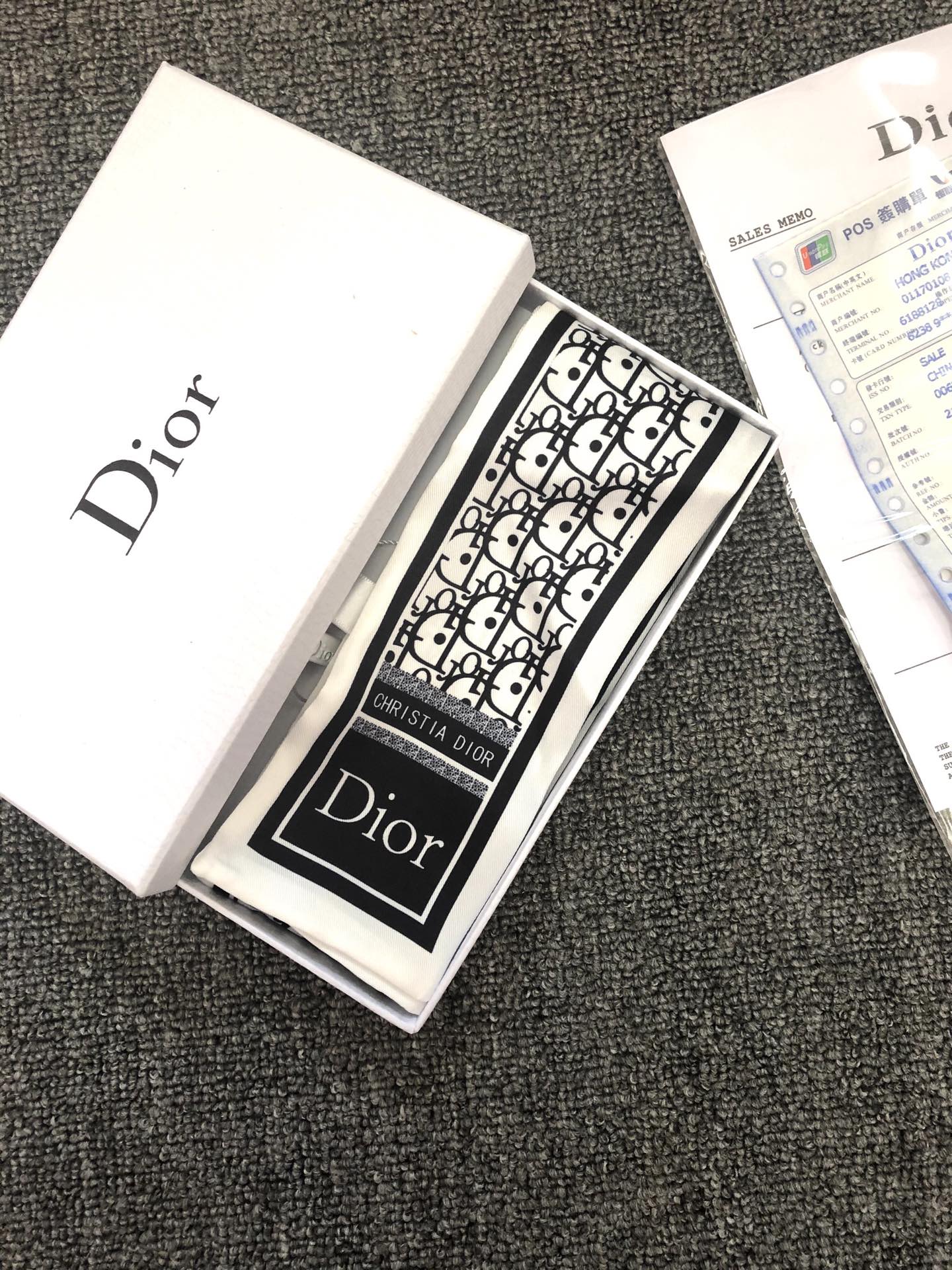 Dior Logo Jacquard Mitzah Scarf Black product images