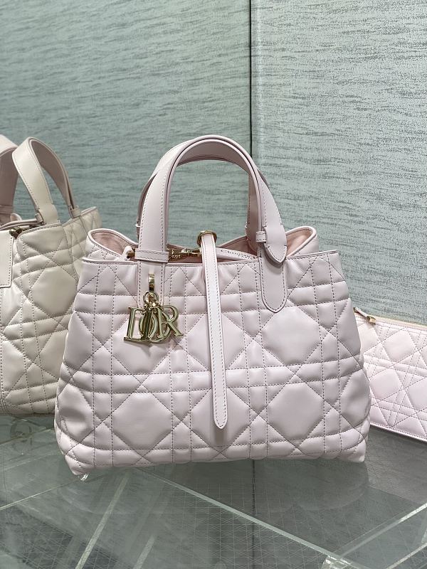 Dior Toujours Tote Bag Medium Pink Cannage