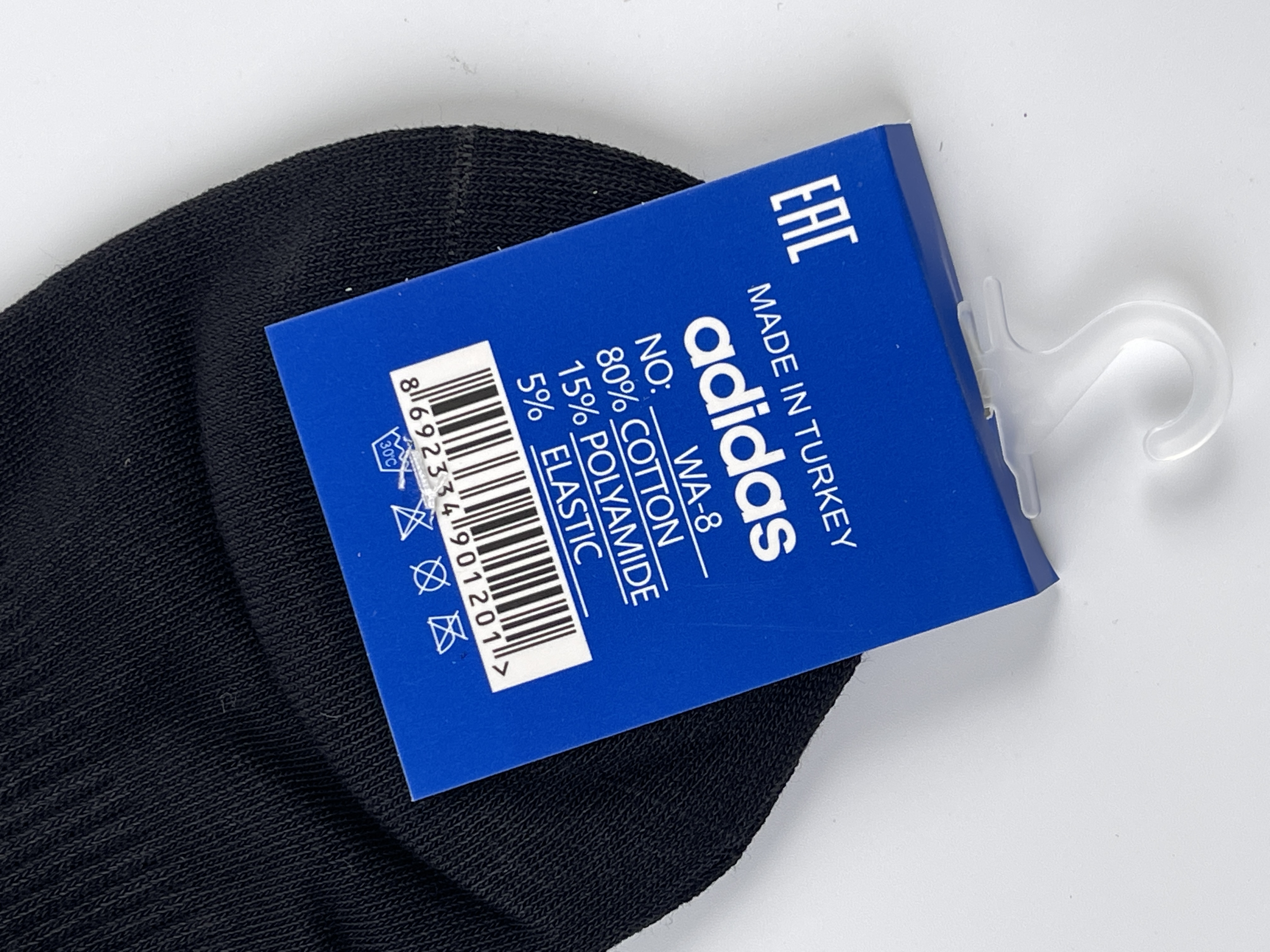 Adidas Striped Ankle Socks White Black