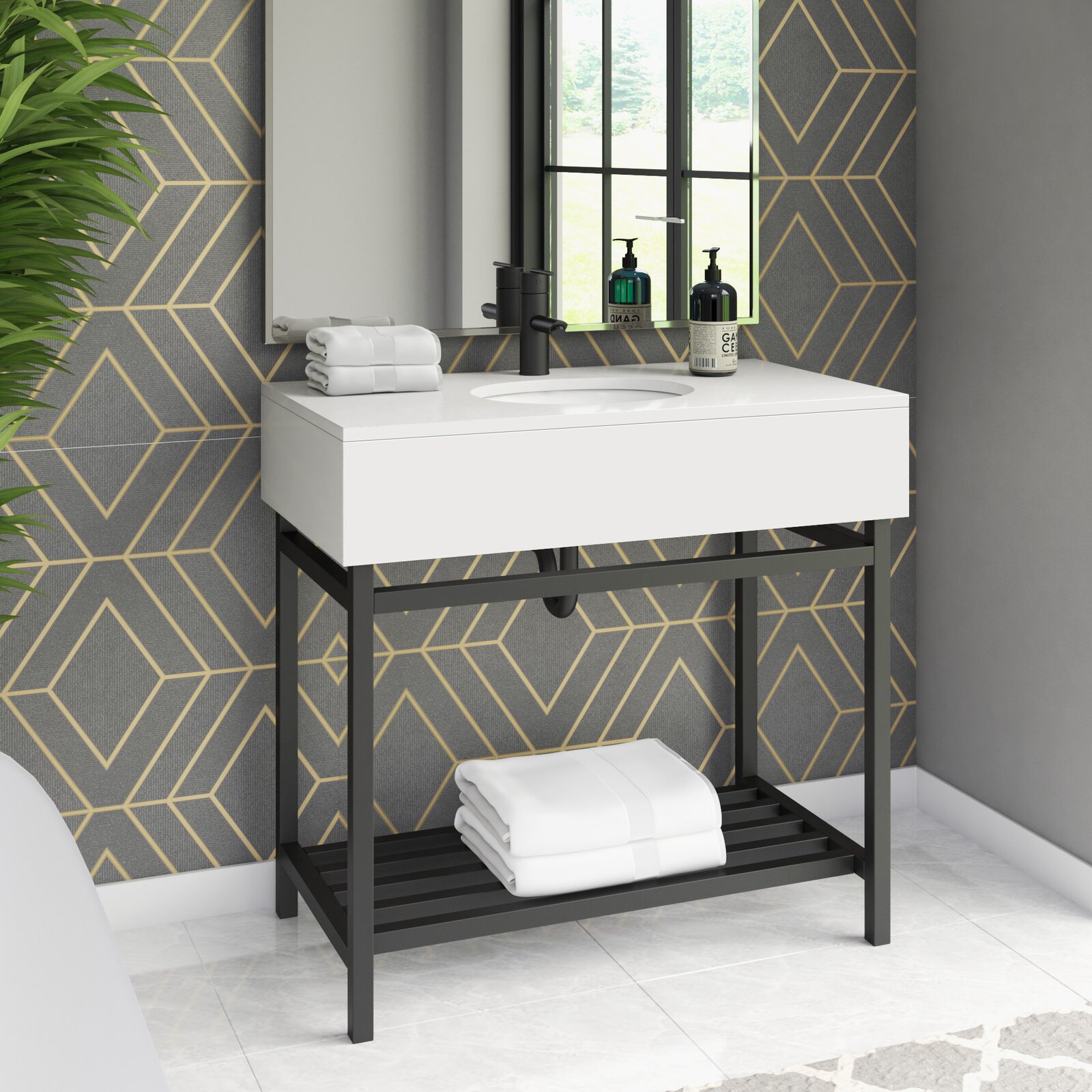 Whittier 36” Single Bathroom Vanity Set
