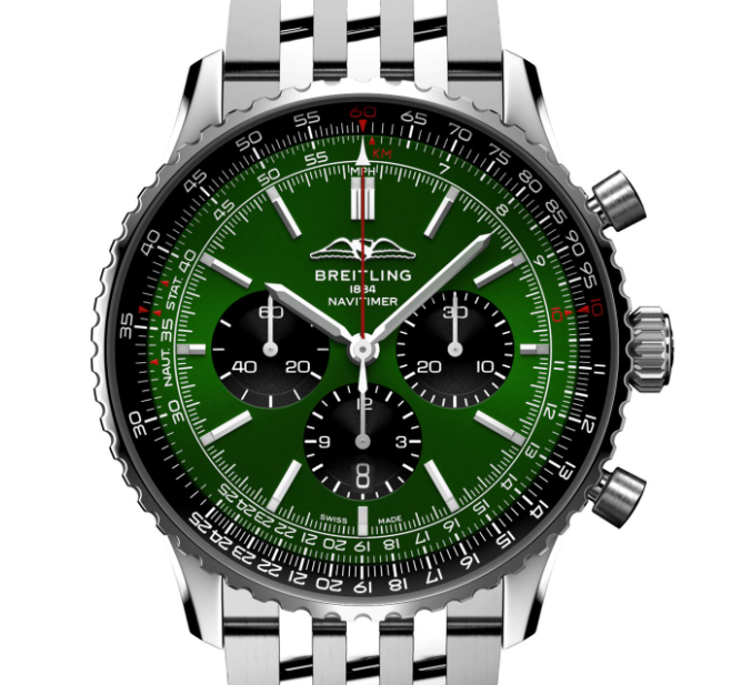 【Super Clone】【VIP Advanced customized version】--Breitling AB0137241L1A1 Navitimer B01 Green Dial - Νew