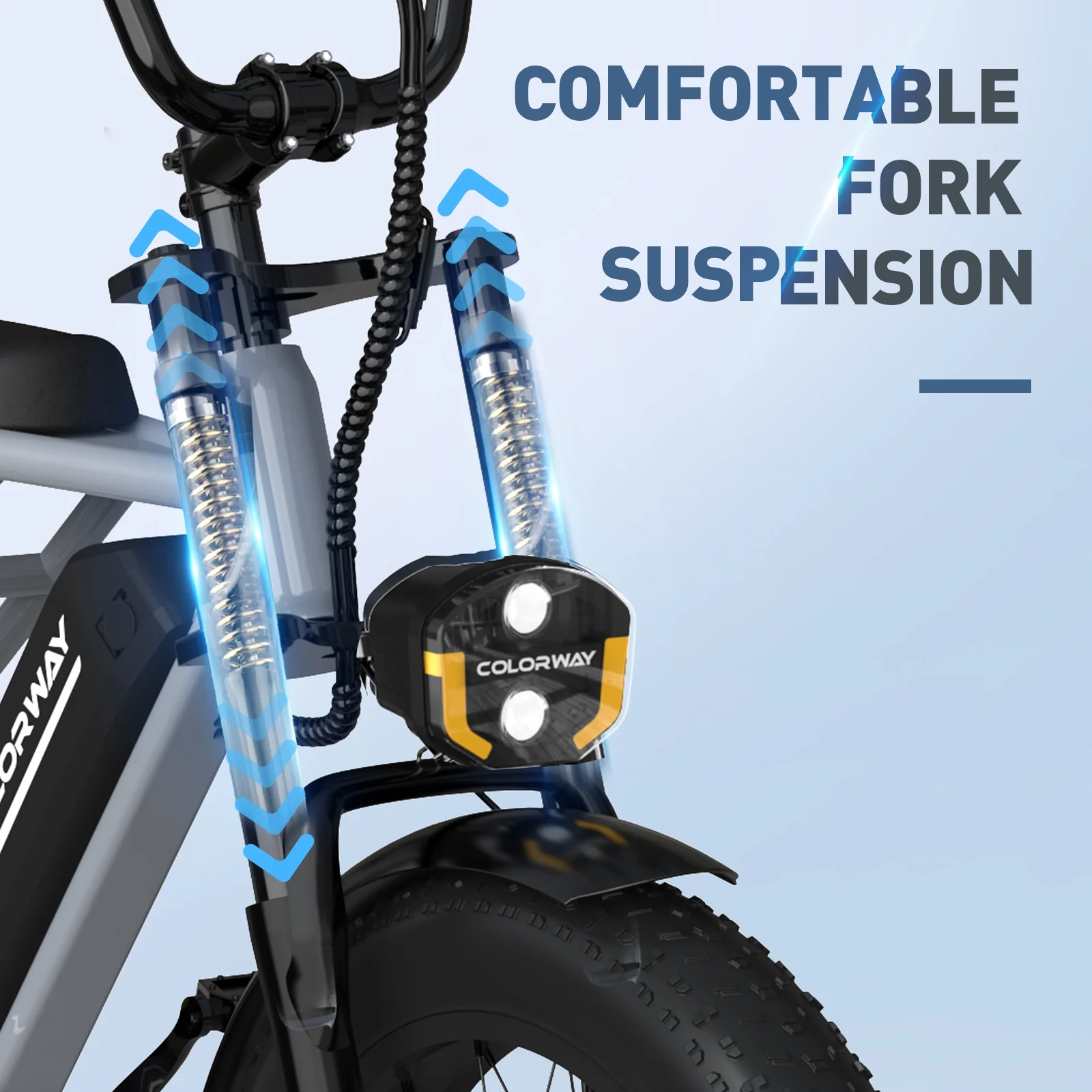 COLORWAY 20in Fat Tire Electric Bike, 750W, 48V 15Ah