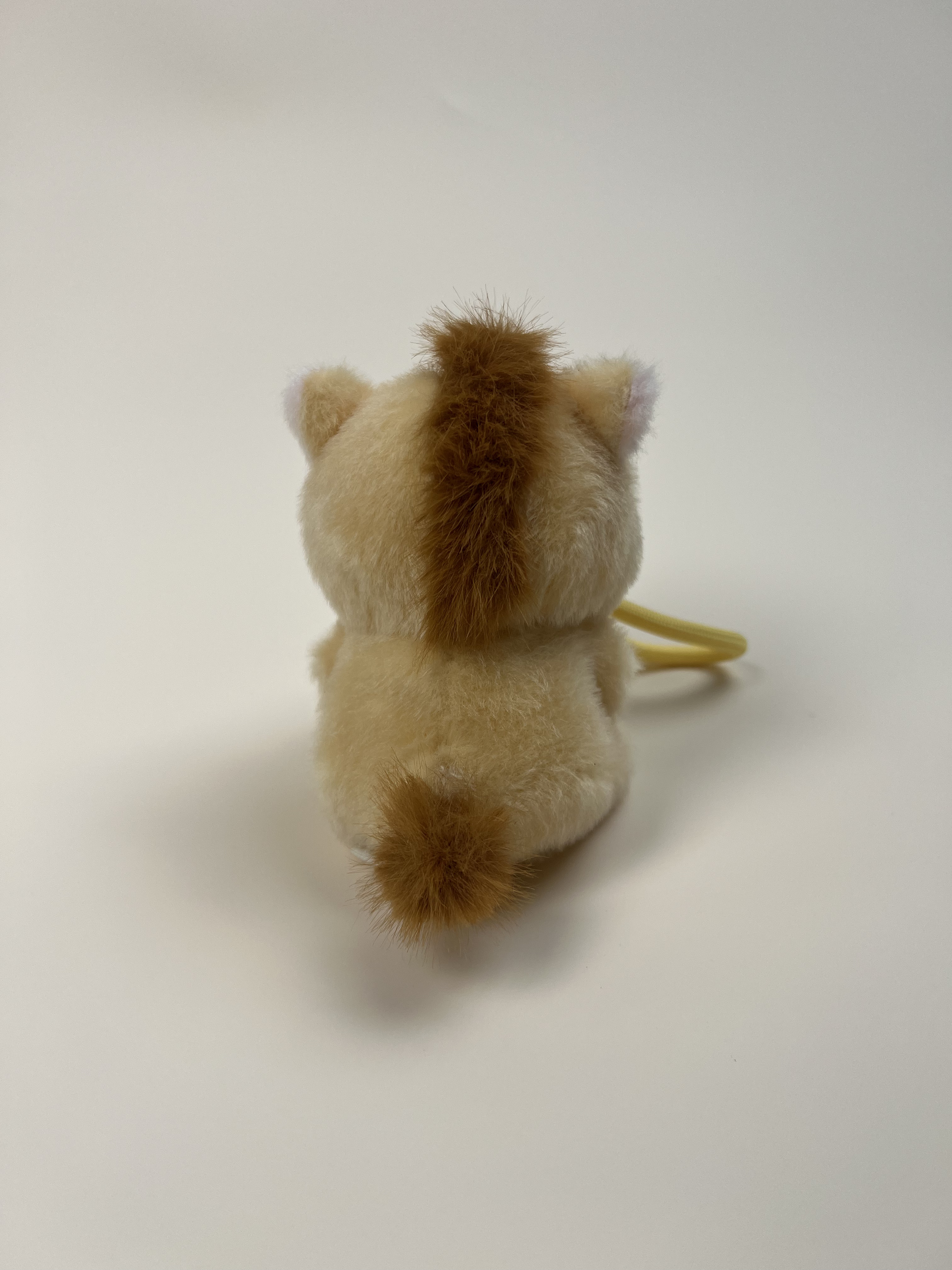 Cream-Yellow Pony Plush Keychain