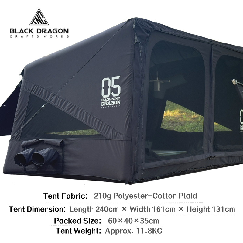 BLACK DRAGON 05 Light Living Space Station Camping Inflatable Tent