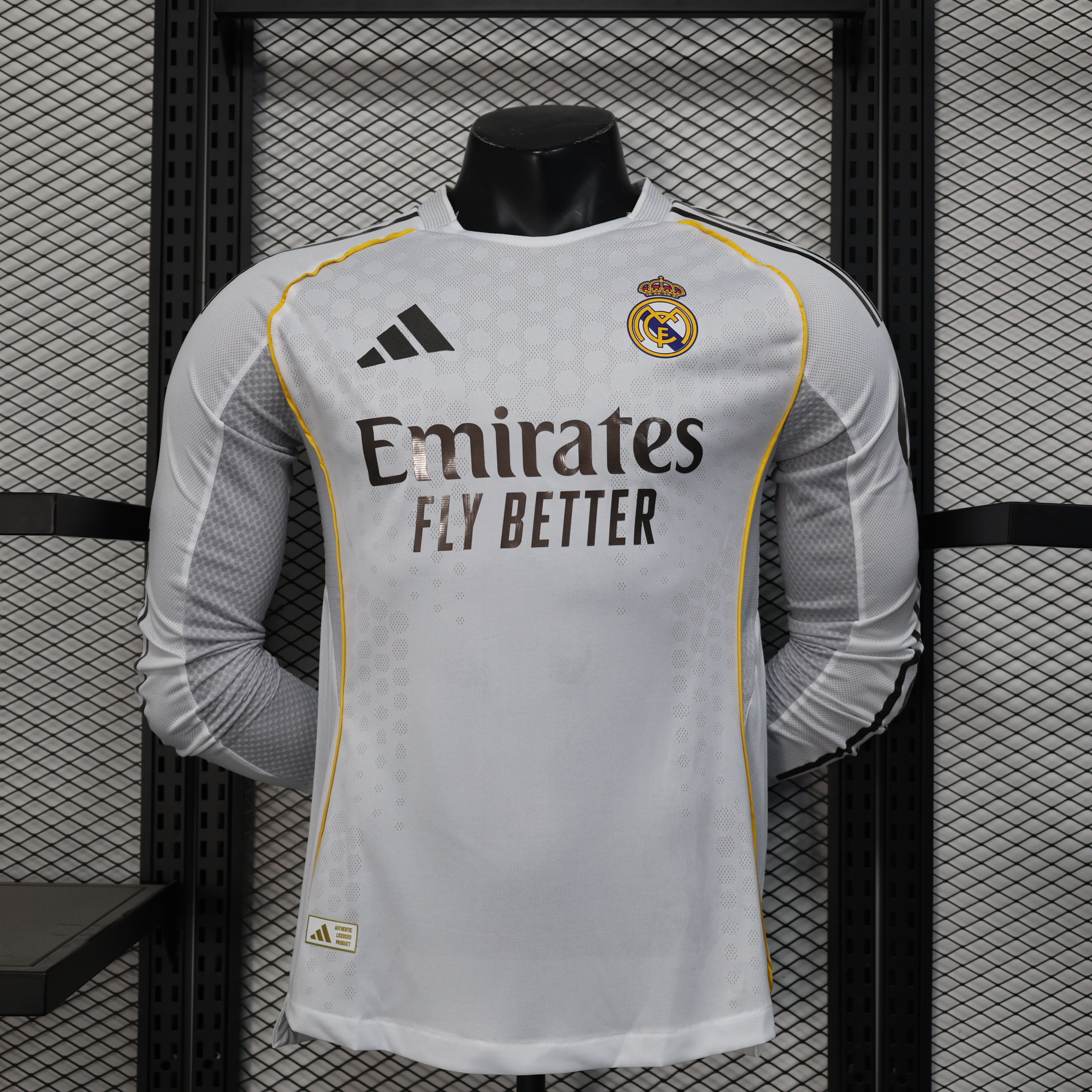 Real Madrid Home Player Version Long Sleeve Man Jersey 25/26