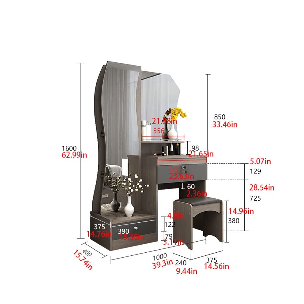 Bedroom Table Vanity Table Set Bedroom Storage Dresser Modern