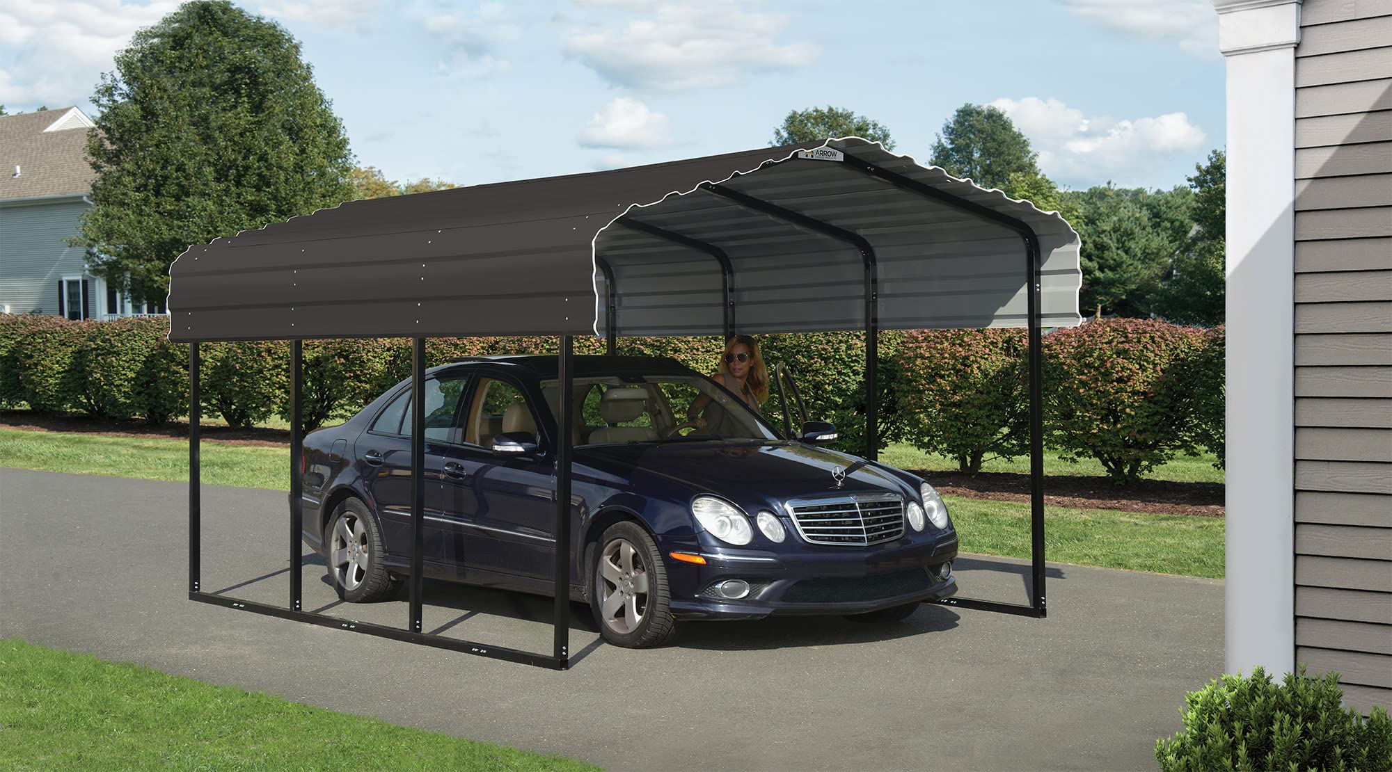 10' x 15' x 7' 29-Gauge Carport with Galvanized Steel Roof
