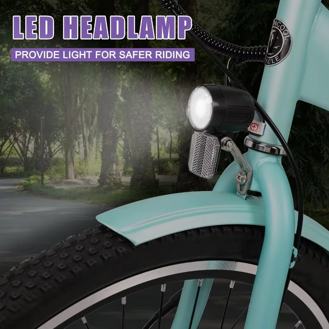 Docred 24in Electric Tricycle with Basket, 350W, 36V 10.4Ah