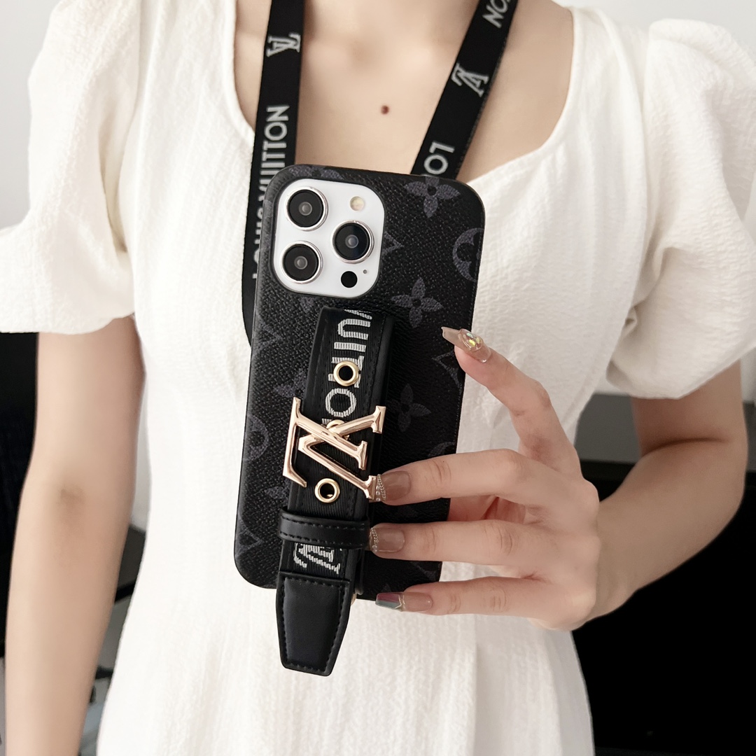Louis Vuitton Classic Monogram Wrist Strap Luxury Phone Case