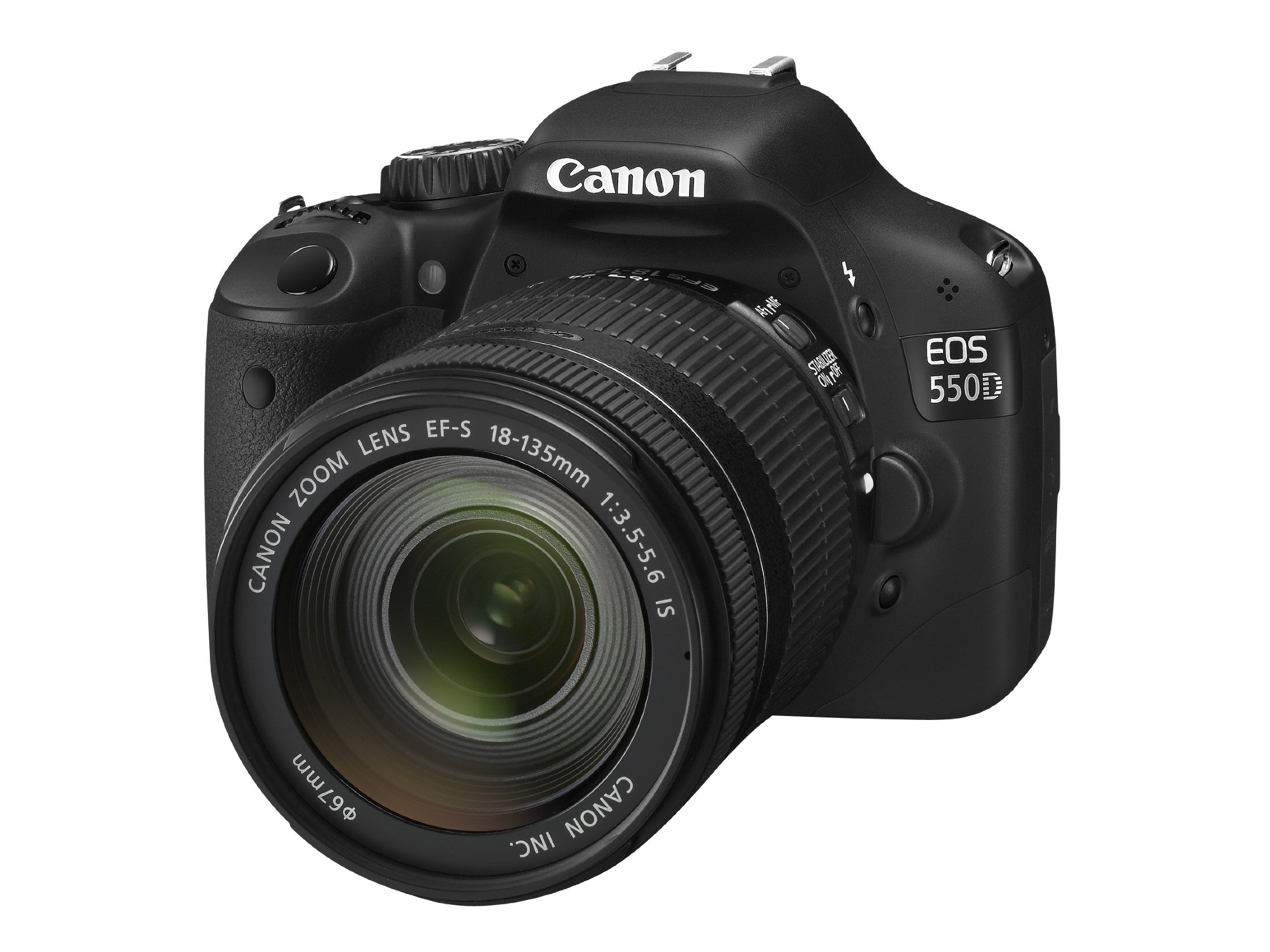 Canon EOS 550D 18.0MP SLR Camera with EF-S IS 18-55mm Lens-Black