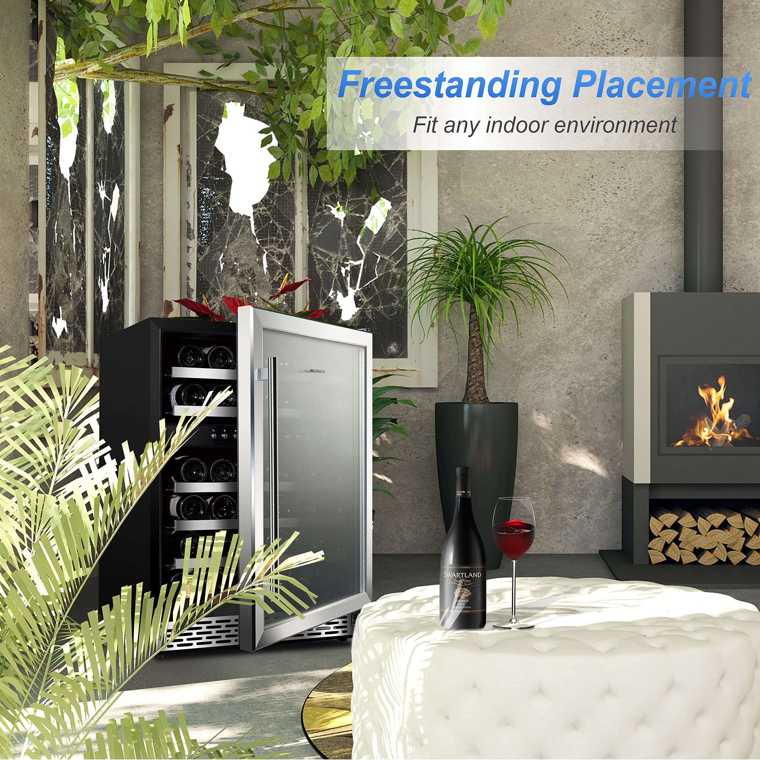Phiestina 24 Inch Under Counter Wine Cooler - Built-In Dual