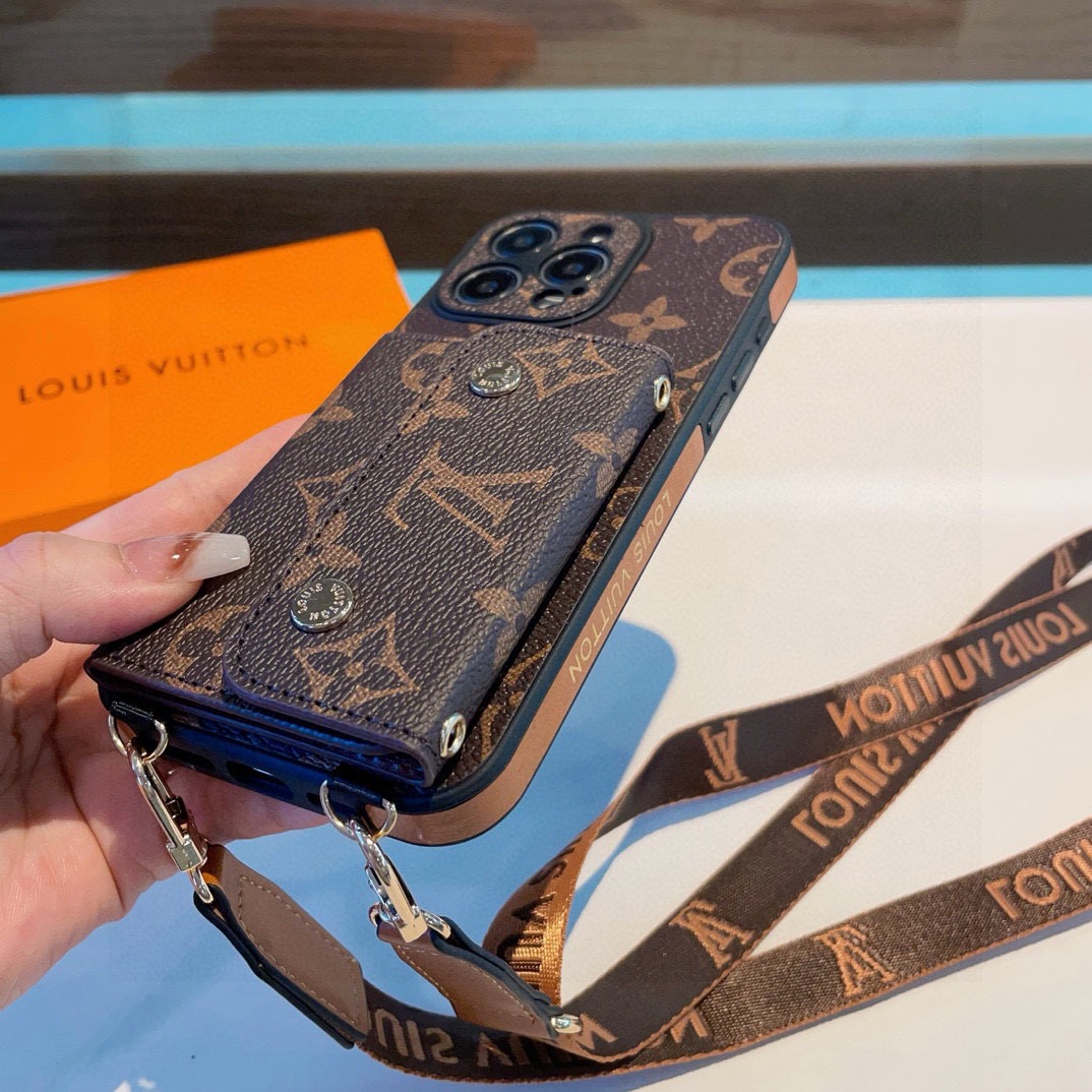 LV Classic Monogram Crossbody Card Holder Phone Case