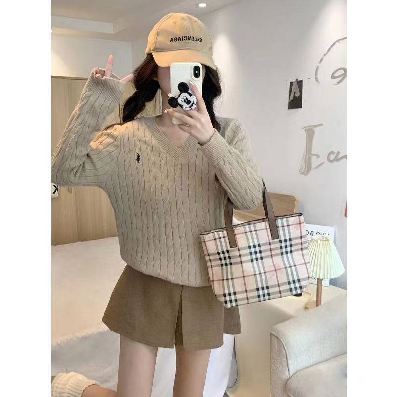 High Quality Ralph Lauren Sweater White Black White Grey