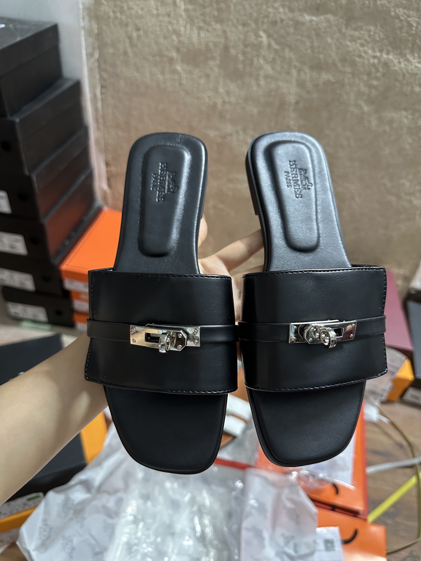 Hermès Kelly Buckle Flat Slides - Clearance