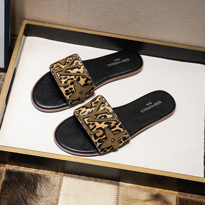Louis Vuitton Leopard Monogram Slides