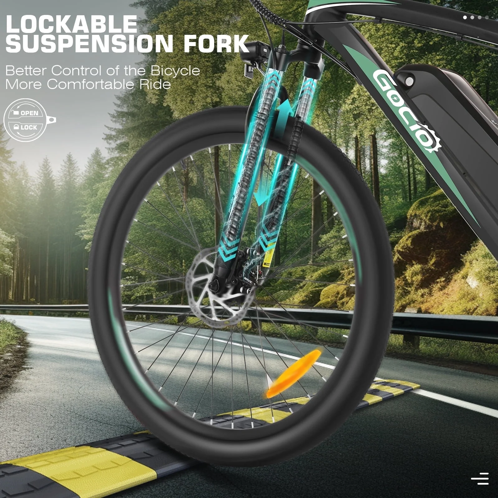 Gocio 27.5in Electric Mountain Bike, 750W Peak, 48V 10.4Ah