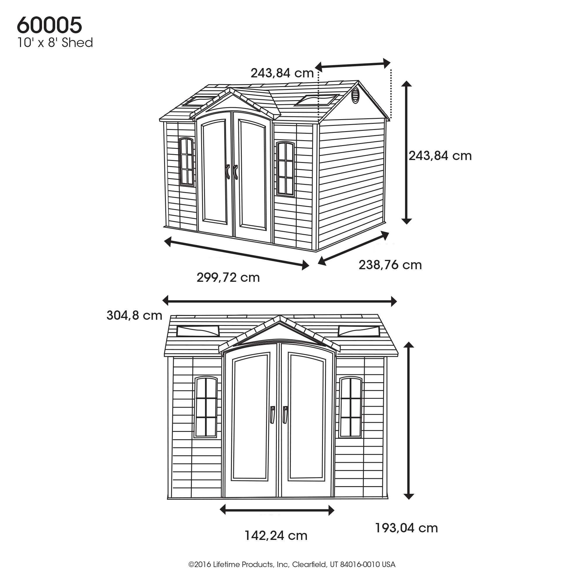 10x8 ft Storage Shed