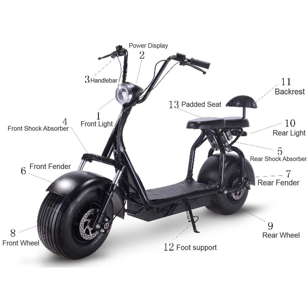 Electric 60V 1000W Fat Tire Scooters