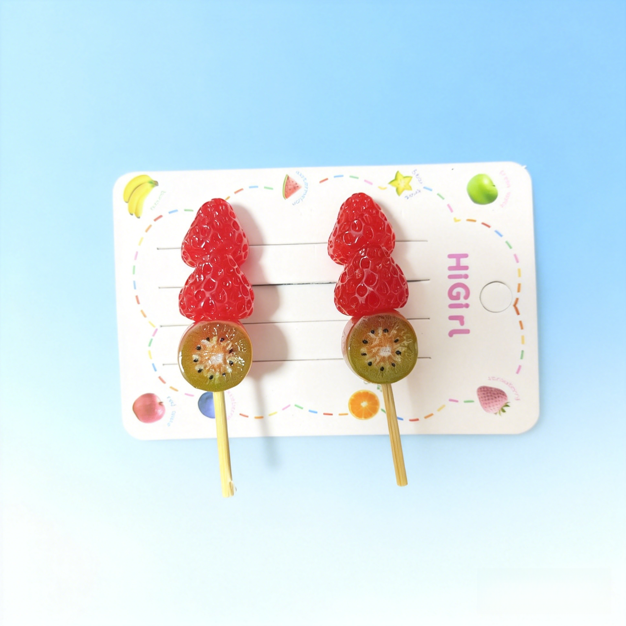 Side Clamp for Artificial Fruit Candy Skewers