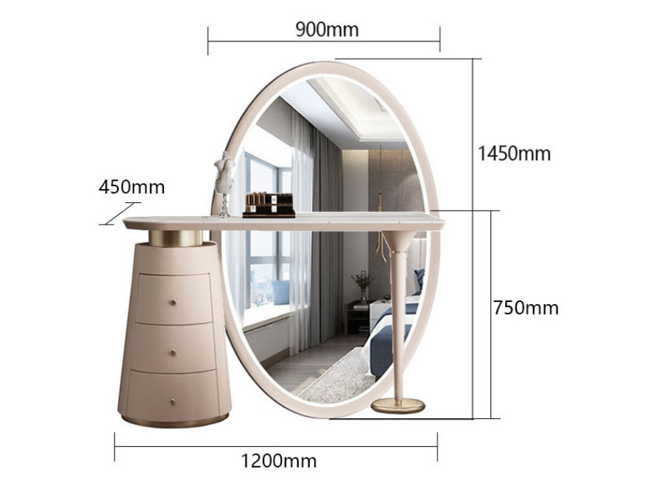 Floor-to-Ceiling Full-Length Mirror Storage Cabinet