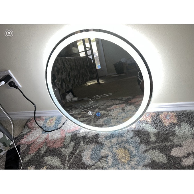 Modern & Contemporary Lighted Fog Free Round Bathroom / Vanity