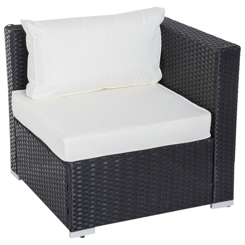 6pc Rattan Wicker Set Garden Sectional Furniture Storage
