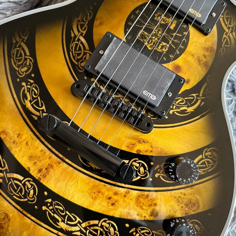 Zakk Wylde Series Electric Guitar Yellow Totem Pattern 6 Strings